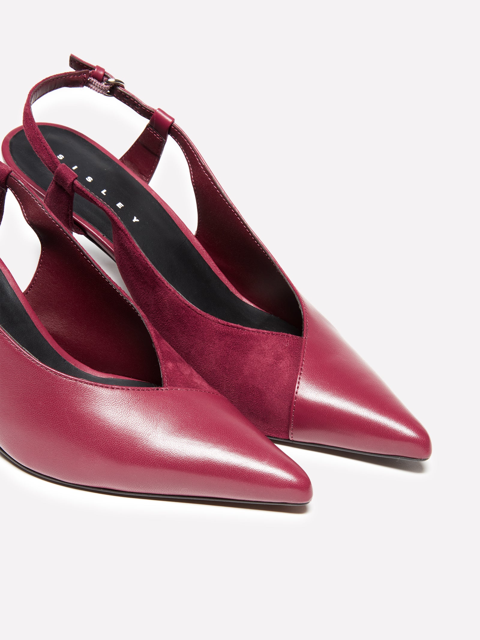Slingback in 100% pelle da donna bordeaux 3 | Sisley Outlet