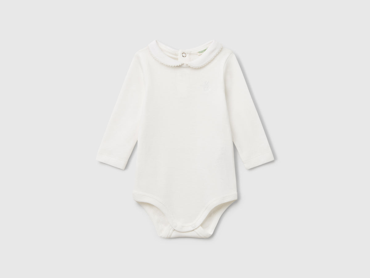Body con colletto in cotone