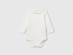 Body con colletto in cotone