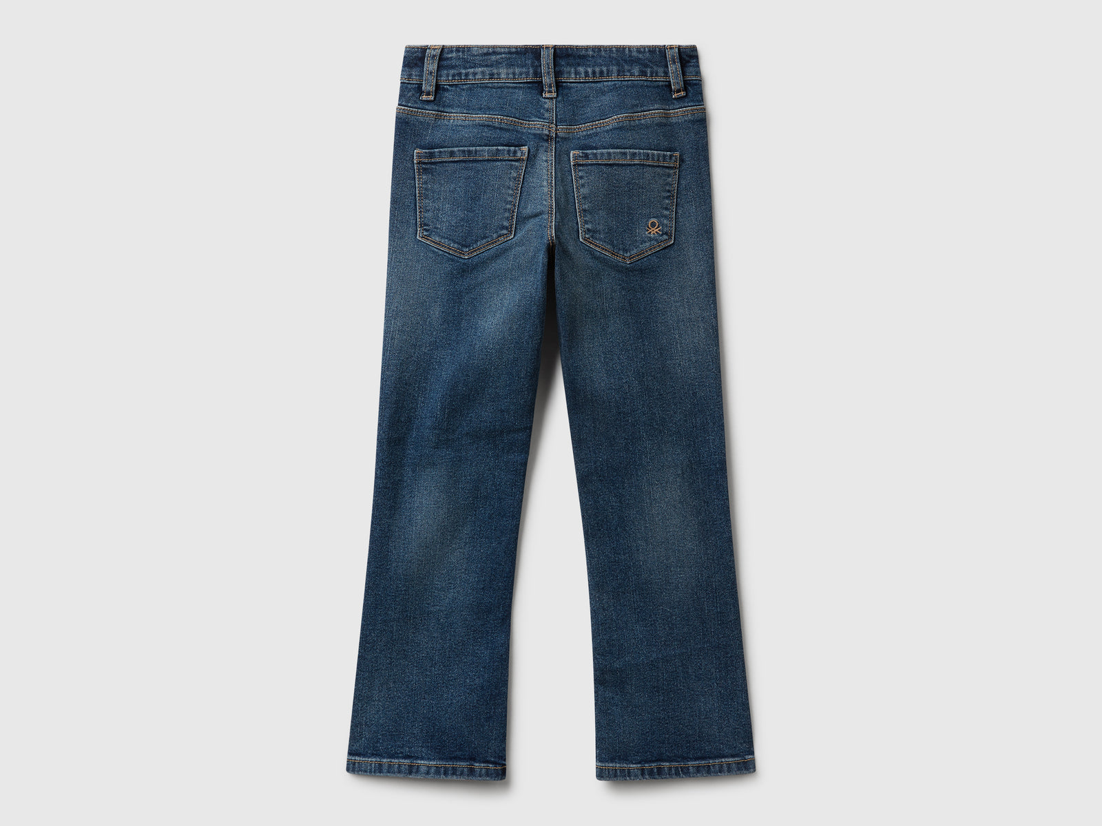 Jeans cinque tasche a zampa da bambina blu 2 | Benetton Outlet