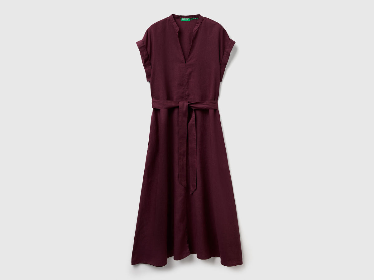 Vestito con fusciacca 100% lino