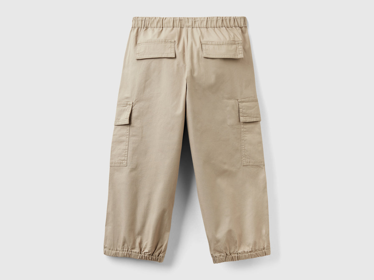 Pantaloni cargo in cotone stretch
