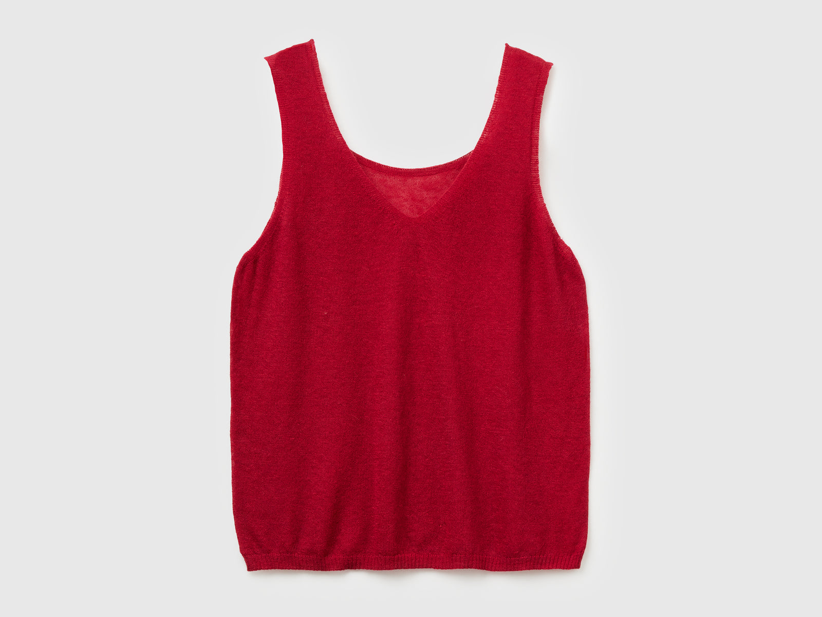 Canotta reversibile in misto alpaca da donna fragola | Benetton Outlet