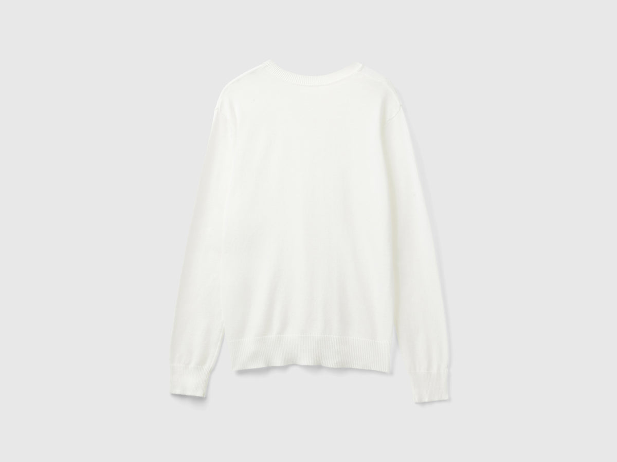 Maglia scollo a V in misto Modal