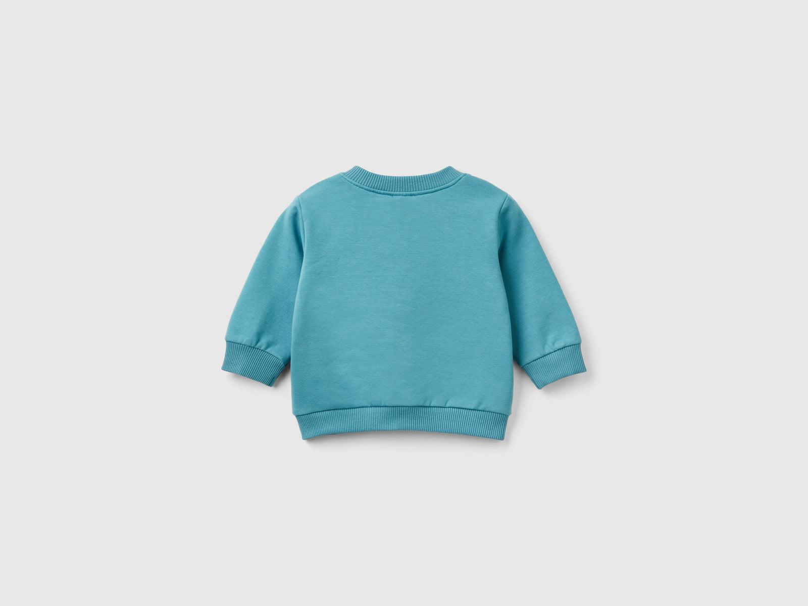 Calda felpa con stampa animaletti da neonato verde ottanio 2 | Benetton Outlet