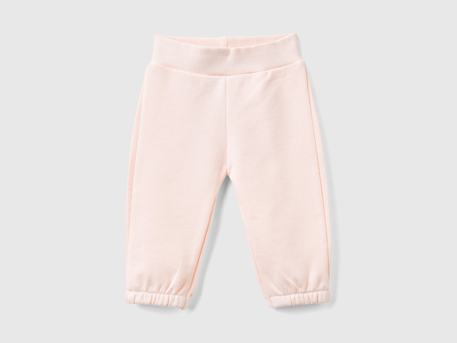 Organic cotton sweatpants da neonato rosa tenue | Benetton Outlet