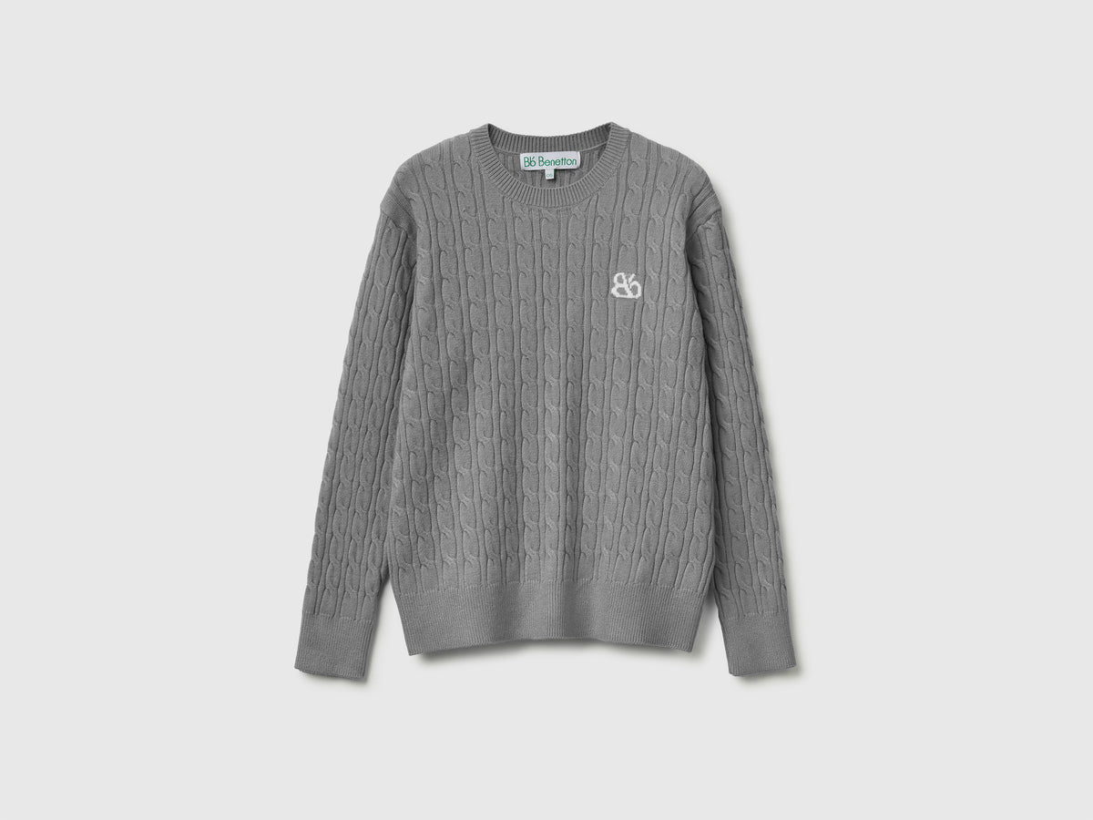 Maglione con trecce