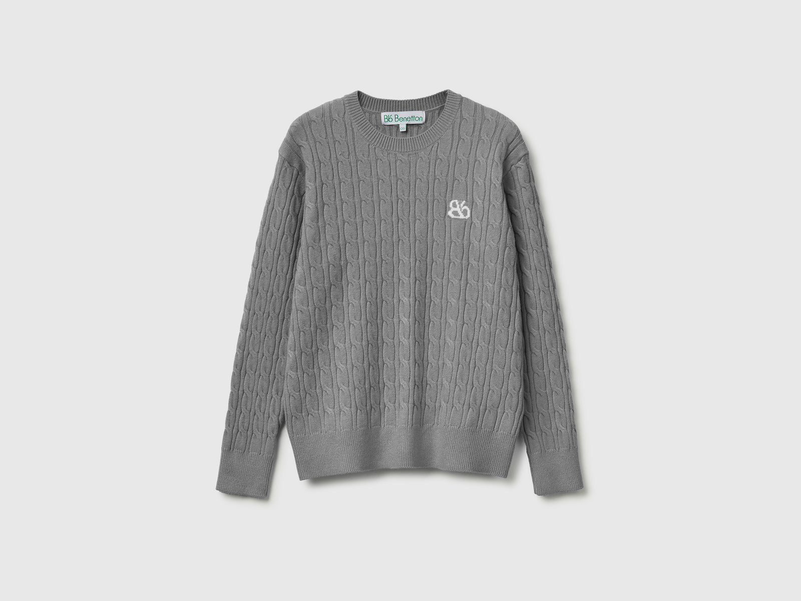 Maglione con trecce da donna grigio | Benetton Outlet