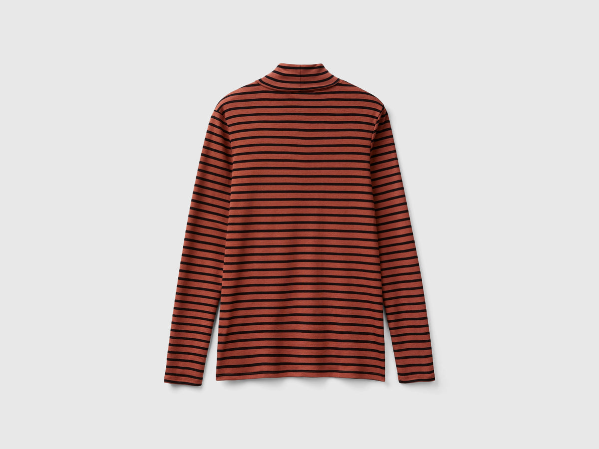 T-shirt lupetto a righe