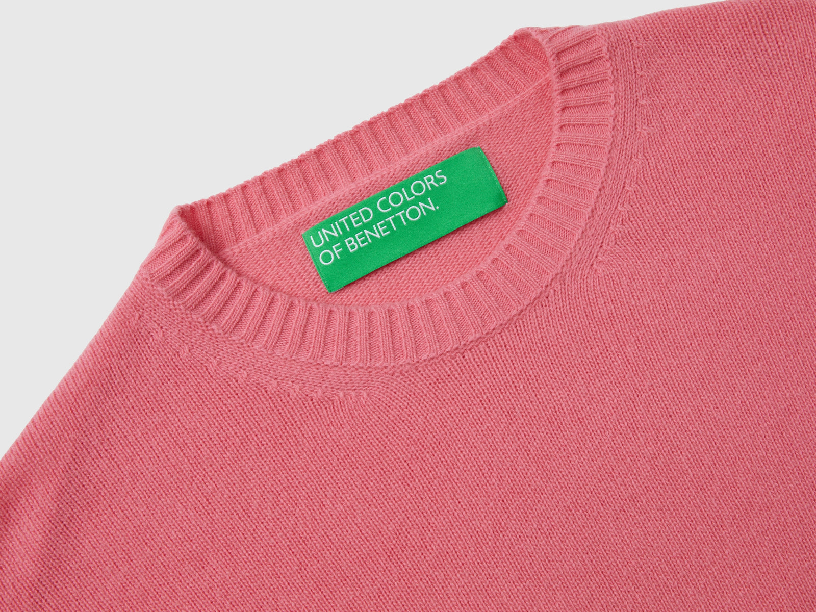 Maglia boxy fit in misto lana da donna rosa 3 | Benetton Outlet