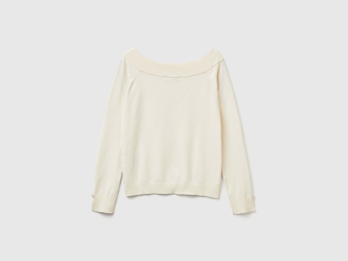Maglia con scollo bardot