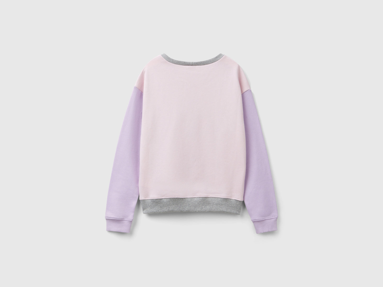 Felpa 100% cotone con logo glitter da bambina multi-color 2 | Benetton Outlet