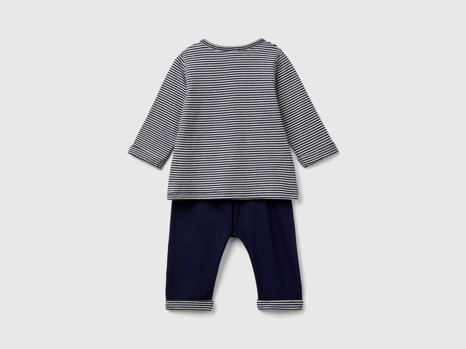 Completo 100% cotone biologico da neonato blu scuro 2 | Benetton Outlet