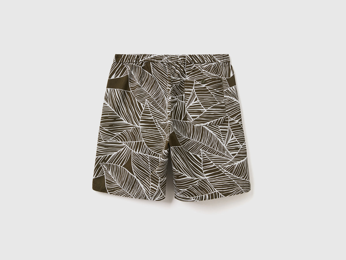 Pantaloni corti in puro cotone
