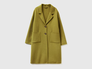 Cappotto midi in misto lana