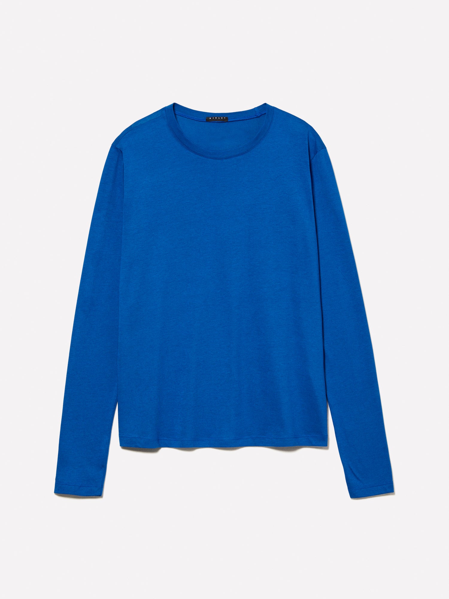 T-shirt girocollo blu a maniche lunghe da donna blu scuro | Sisley Outlet