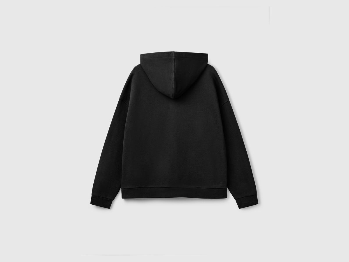 Felpa 100% cotone con zip e cappuccio