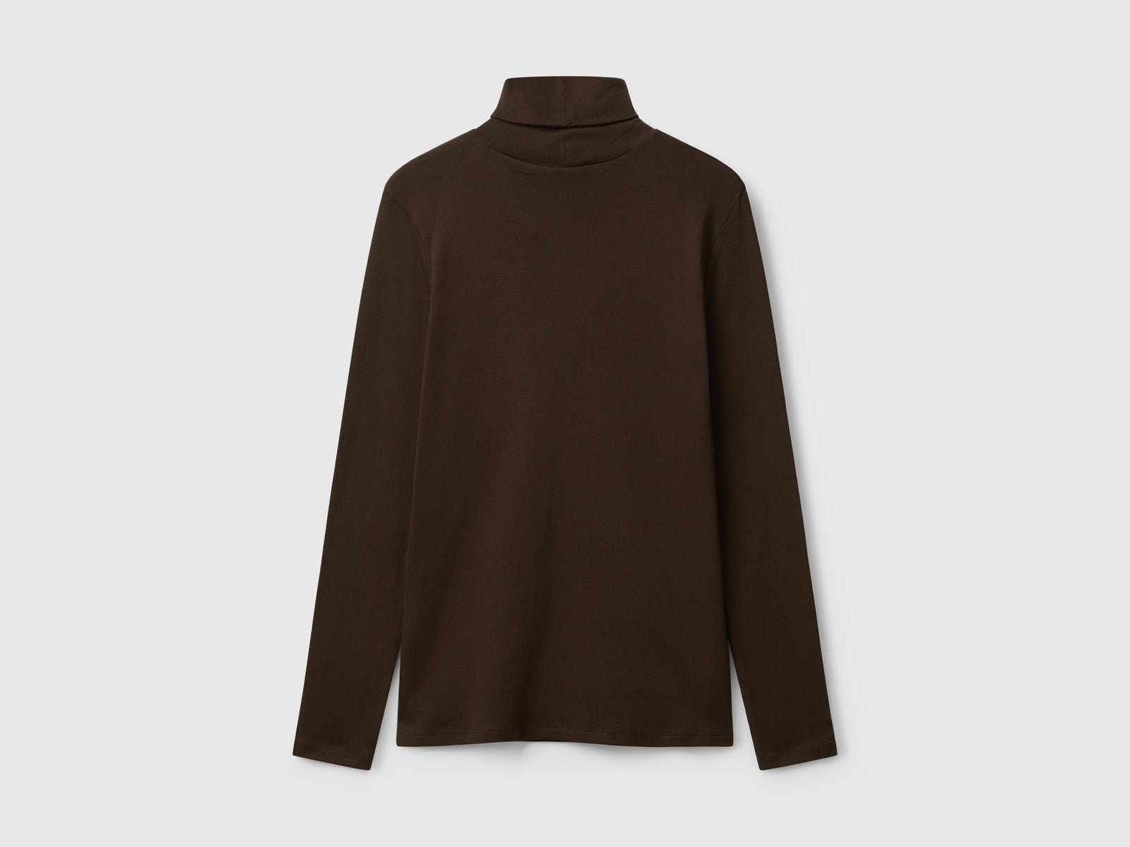 T-shirt a manica lunga con collo alto da donna marrone 2 | Benetton Outlet