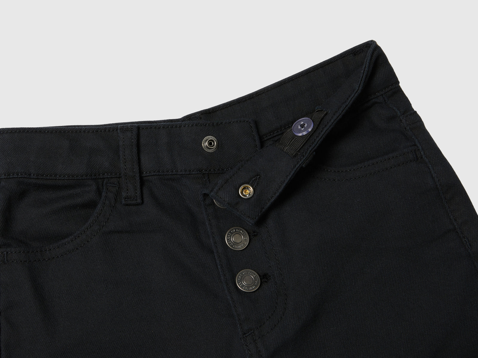 Pantaloni wide fit a vita alta da bambina nero 3 | Benetton Outlet