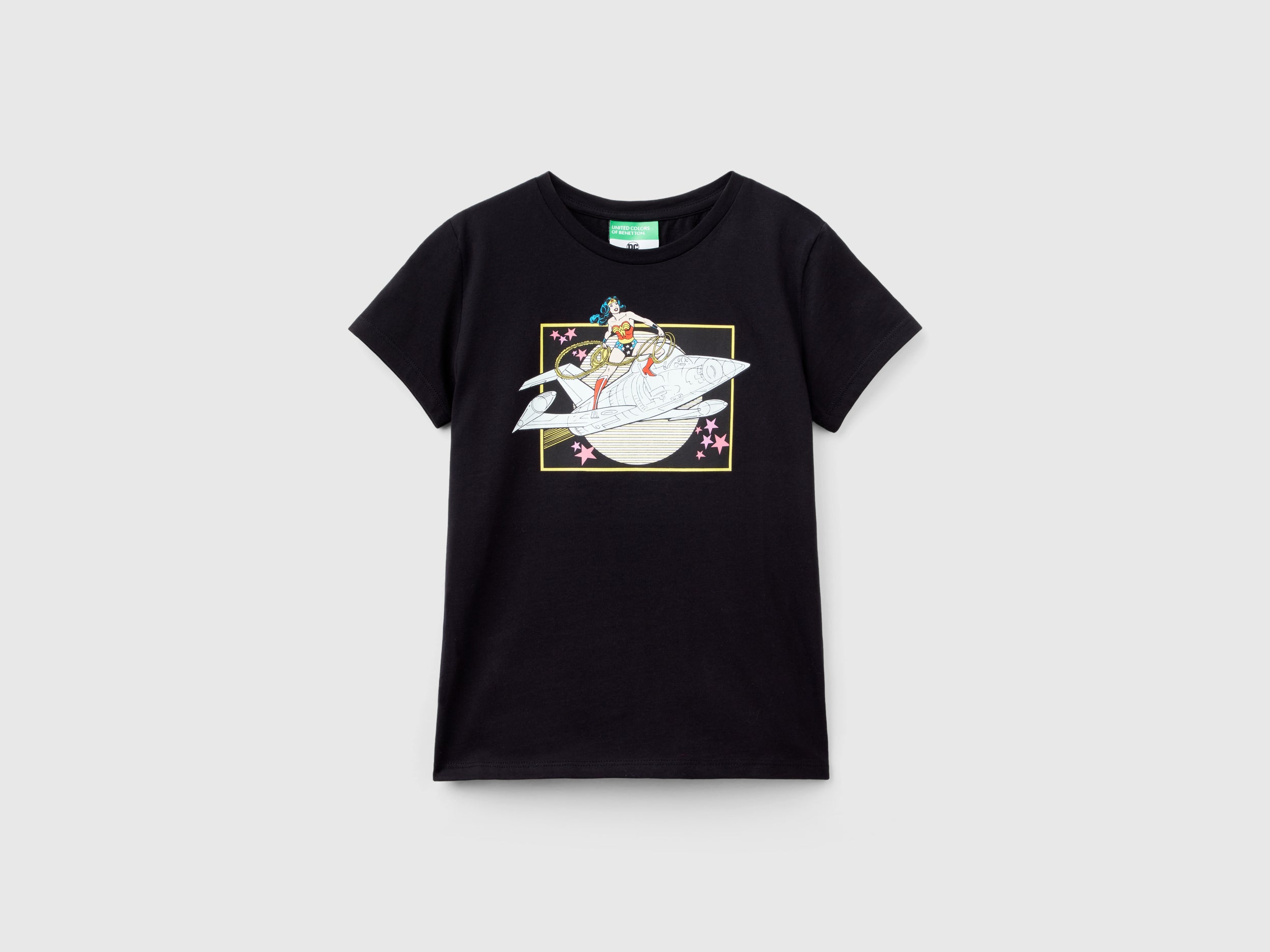 T-shirt �\u0026� DC Comics Wonder Woman da bambina nero | Benetton Outlet