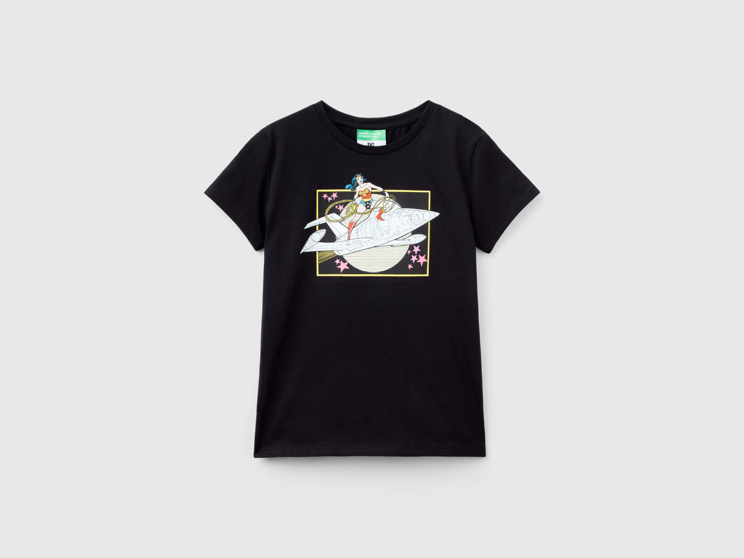 T-shirt ©&™ DC Comics Wonder Woman da bambina nero | Benetton Outlet