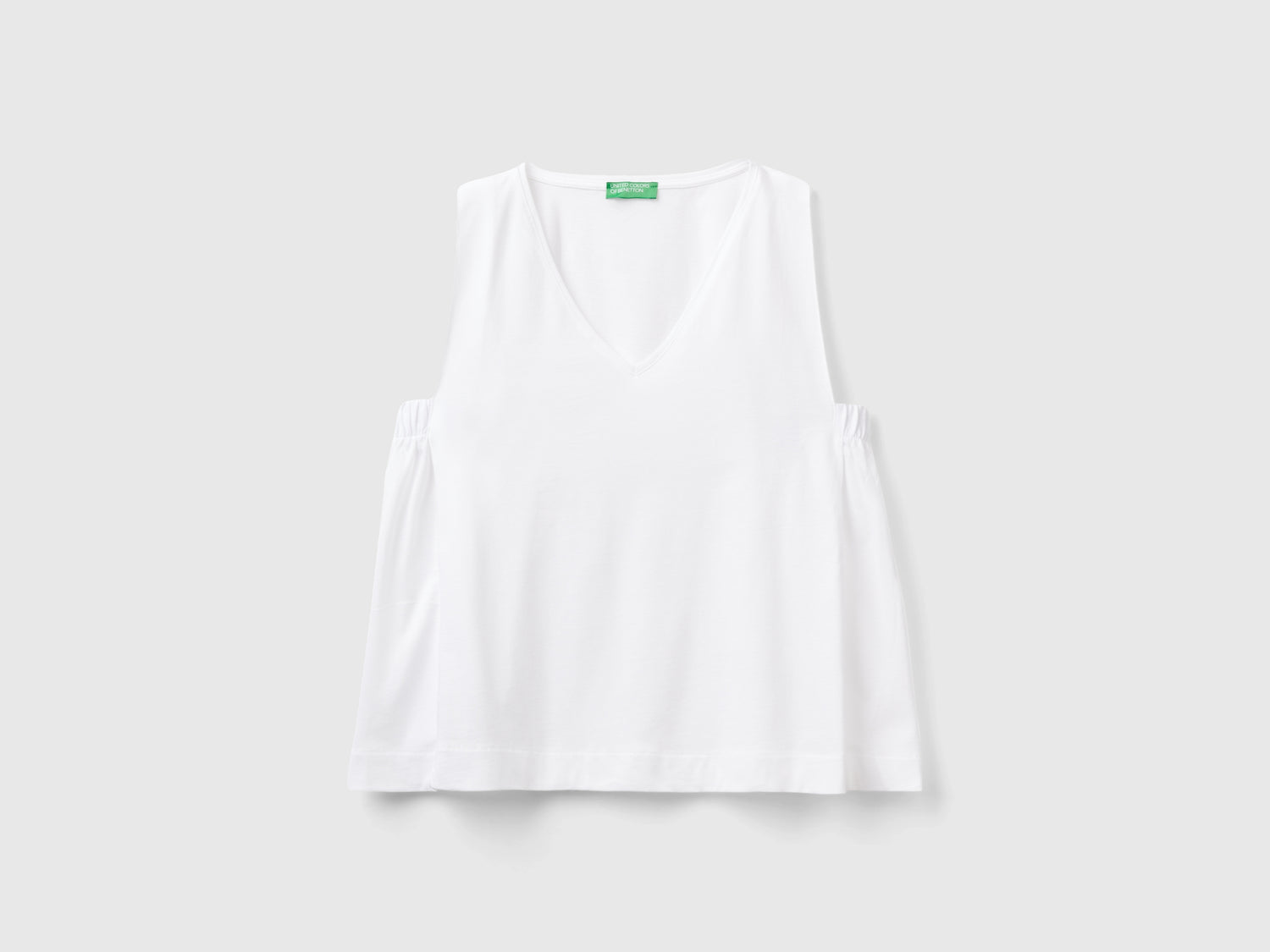 Top con scollo a V da donna bianco | Benetton Outlet
