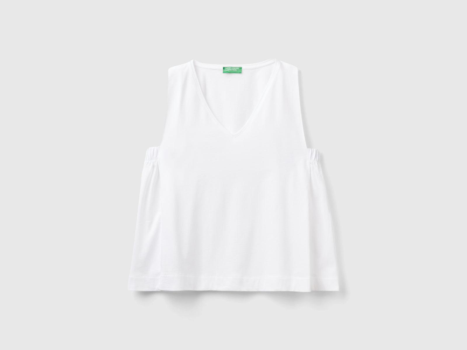 Top con scollo a V da donna bianco | Benetton Outlet