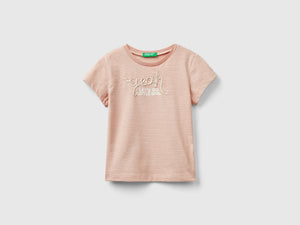 T-shirt con ricamo in corda