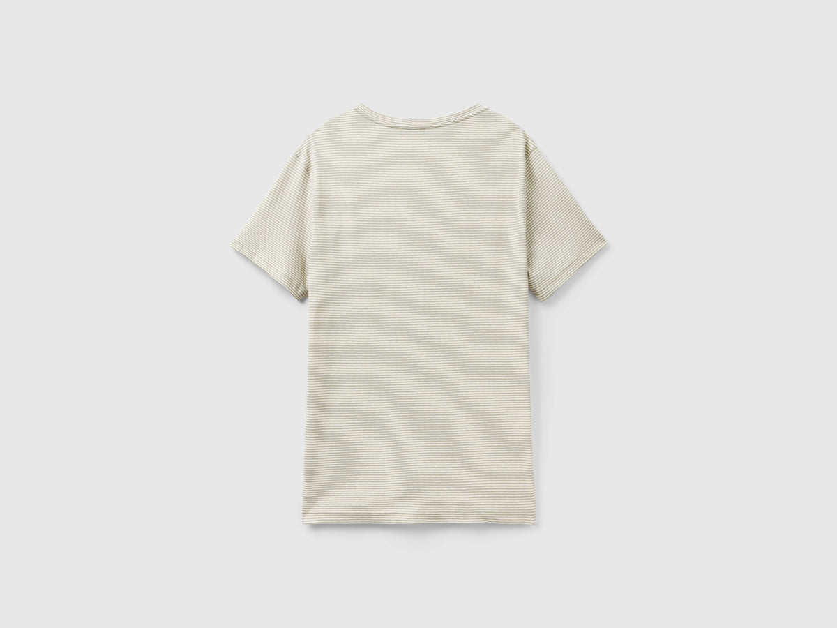 Striped linen blend T-shirt