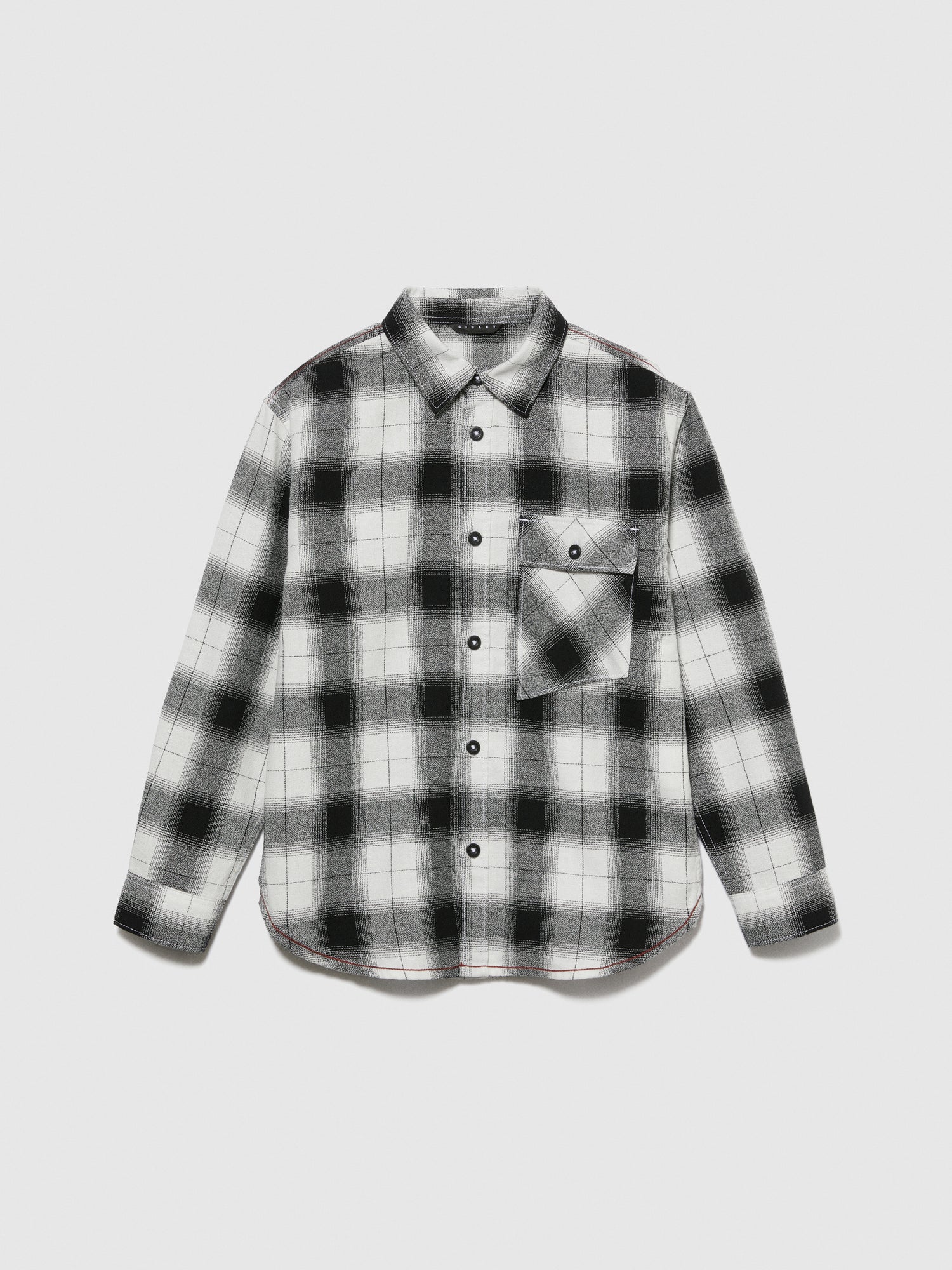 Camicia over a quadri da bambino nero | Sisley young Outlet