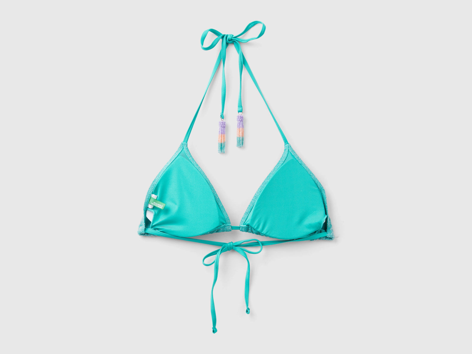 Triangolo mare con lurex da donna azzurro 2 | Benetton Outlet