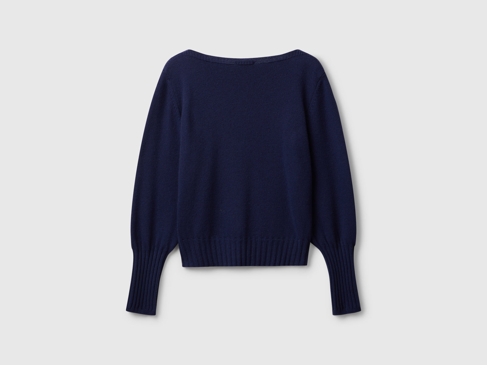 Maglioncino con scollo a barchetta da donna blu scuro 2 | Benetton Outlet