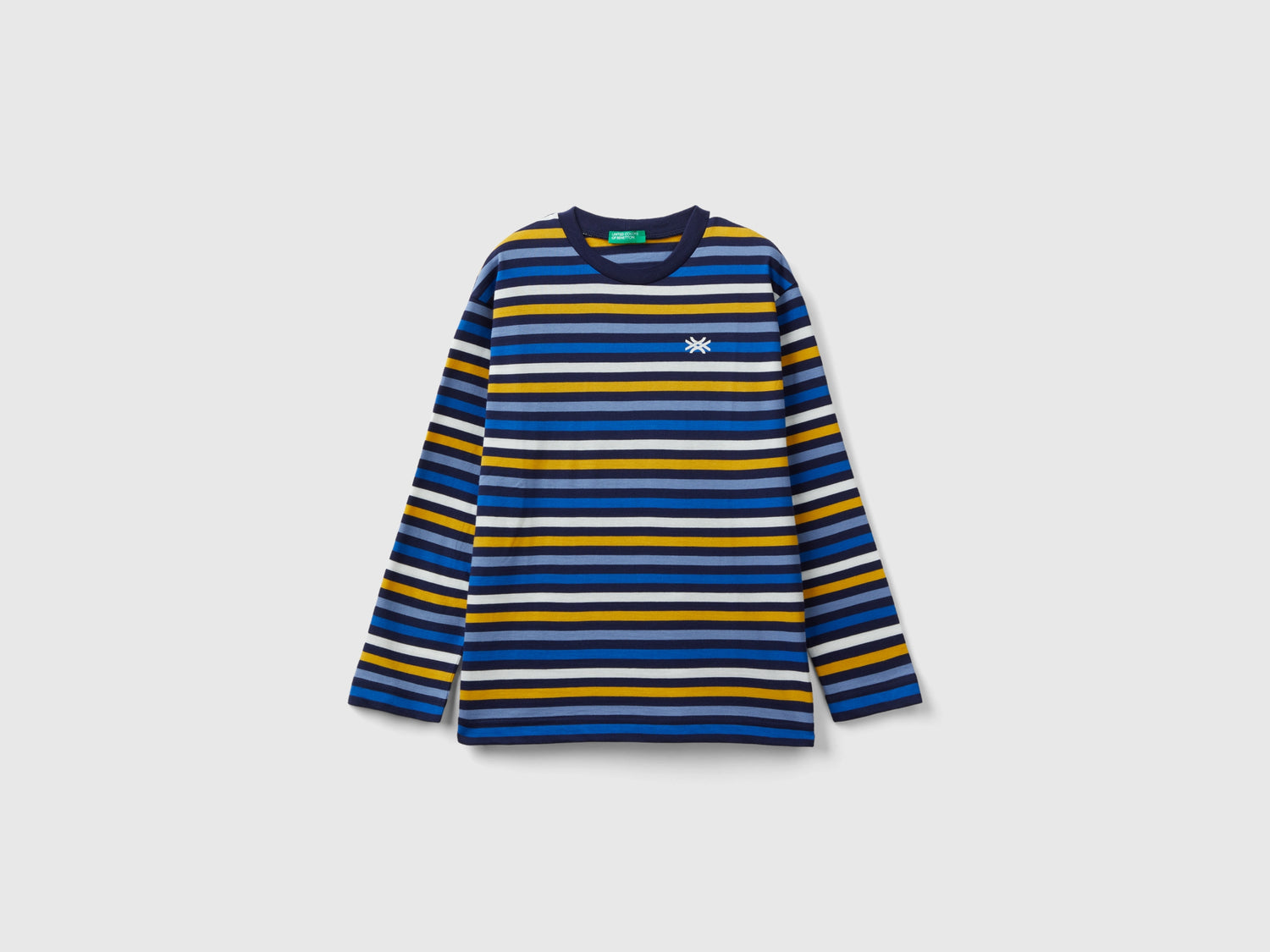 T-shirt a righe 100% cotone da bambino multi-color | Benetton Outlet