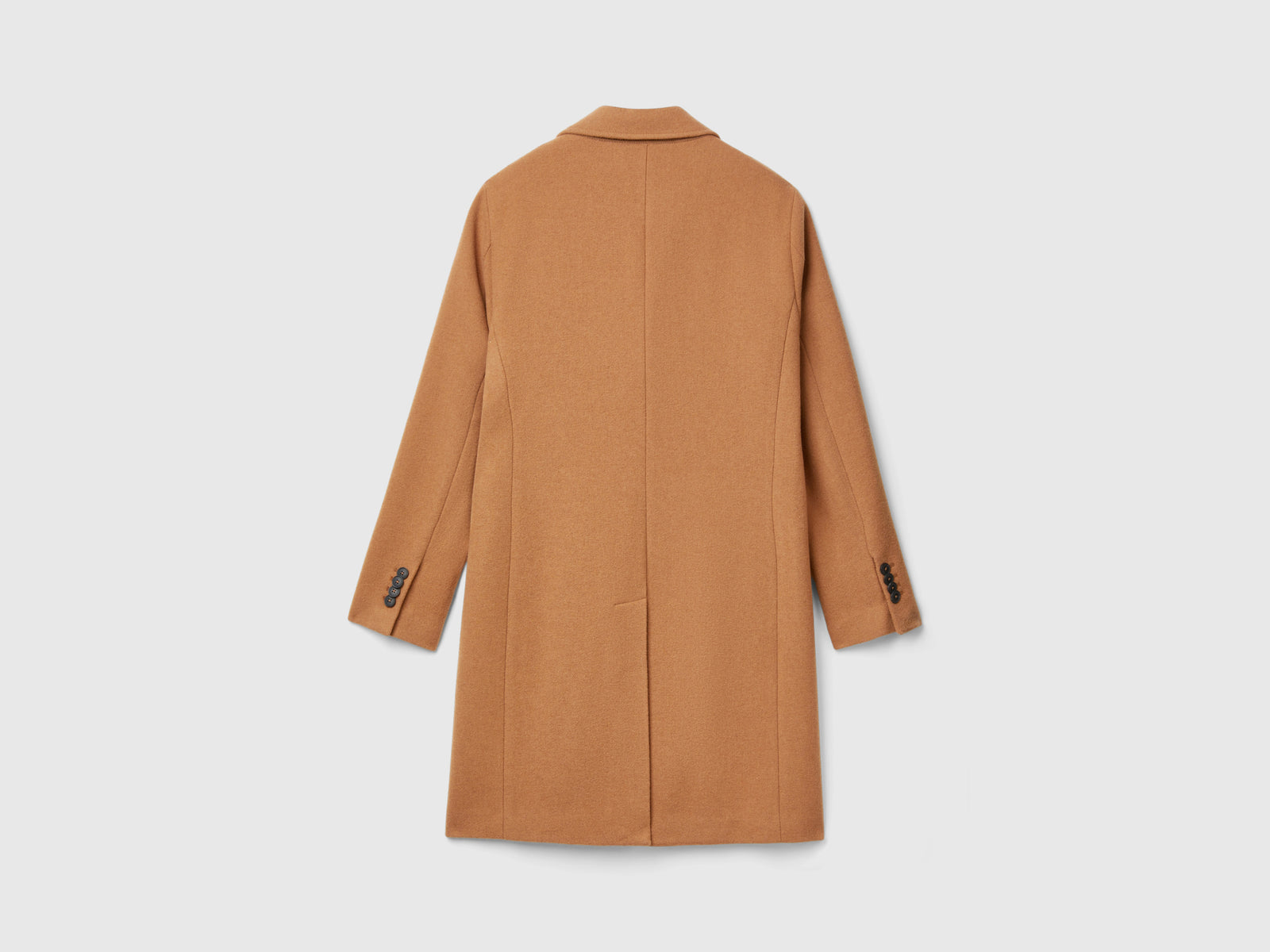Cappotto foderato in misto lana da uomo cammello 2 | Benetton Outlet