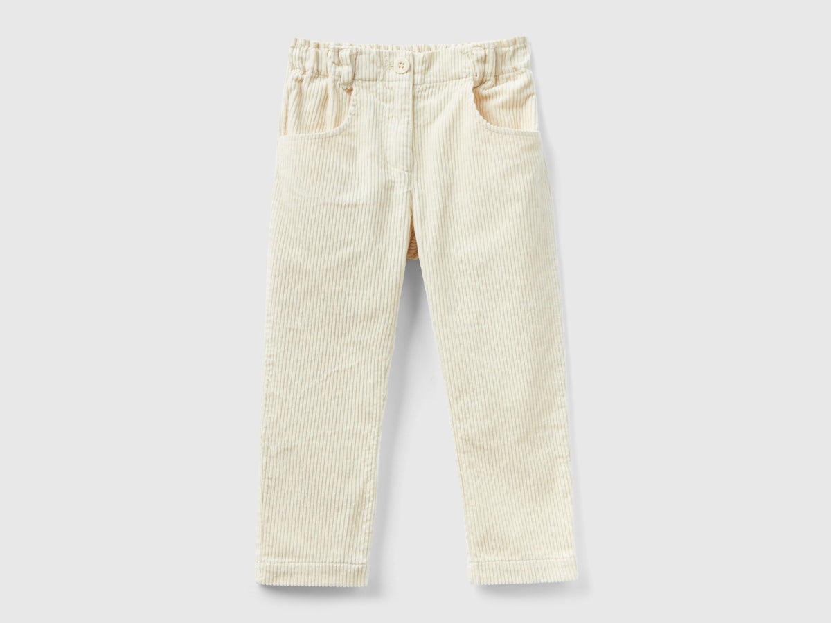 Pantaloni in velluto a coste con elastico