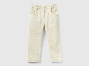 Pantaloni in velluto a coste con elastico