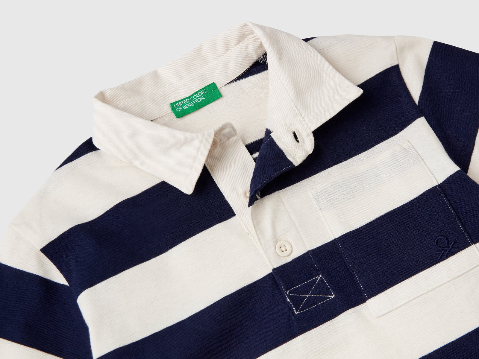 Polo rugby con taschino da bimbo blu scuro 3 | Benetton Outlet