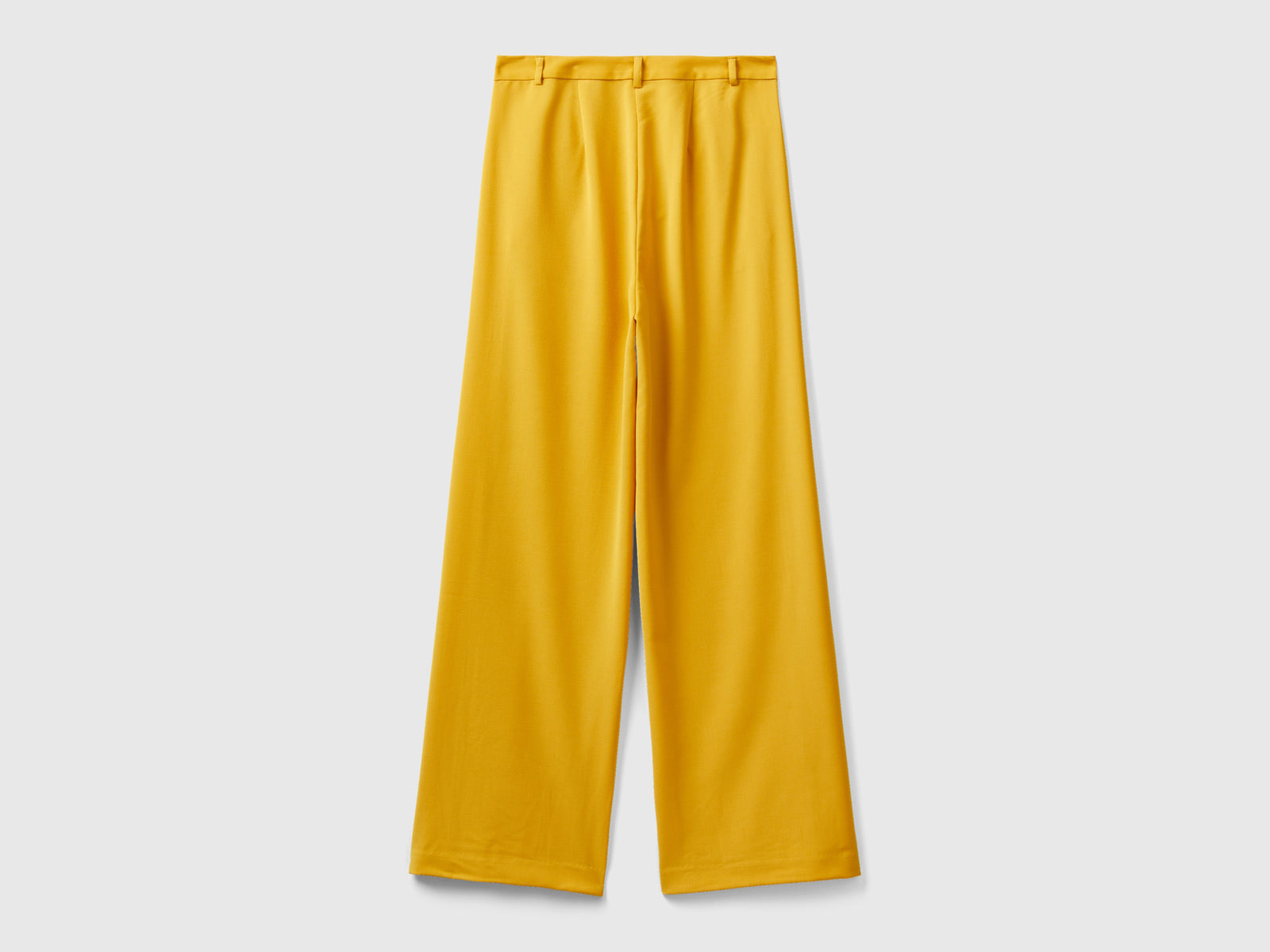 Pantaloni fluidi con gamba dritta da donna giallo 2 | Benetton Outlet