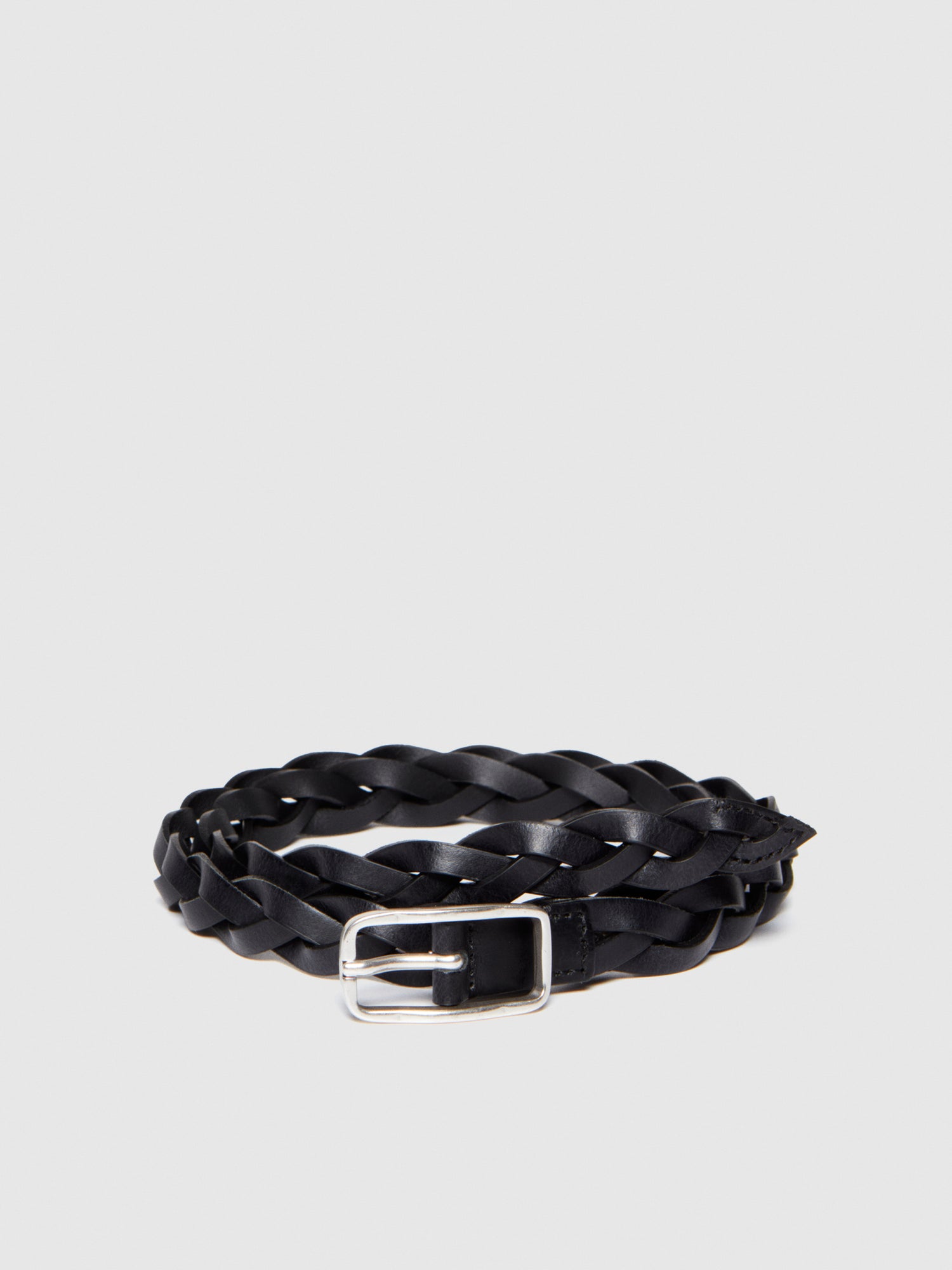 Cintura intrecciata in pelle da uomo nero | Sisley Outlet
