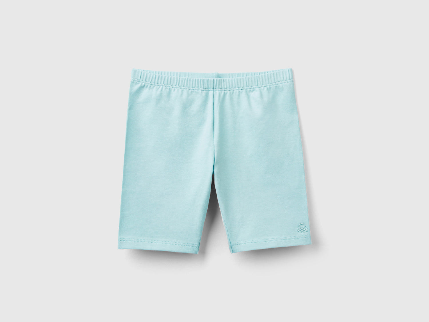 Leggings corti ciclista da bimba azzurro | Benetton Outlet