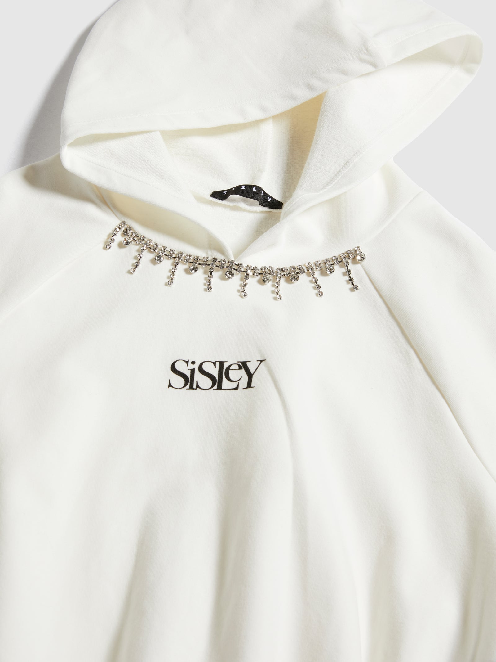 Felpa con dettaglio gioiello da bambina bianco 3 | Sisley young Outlet