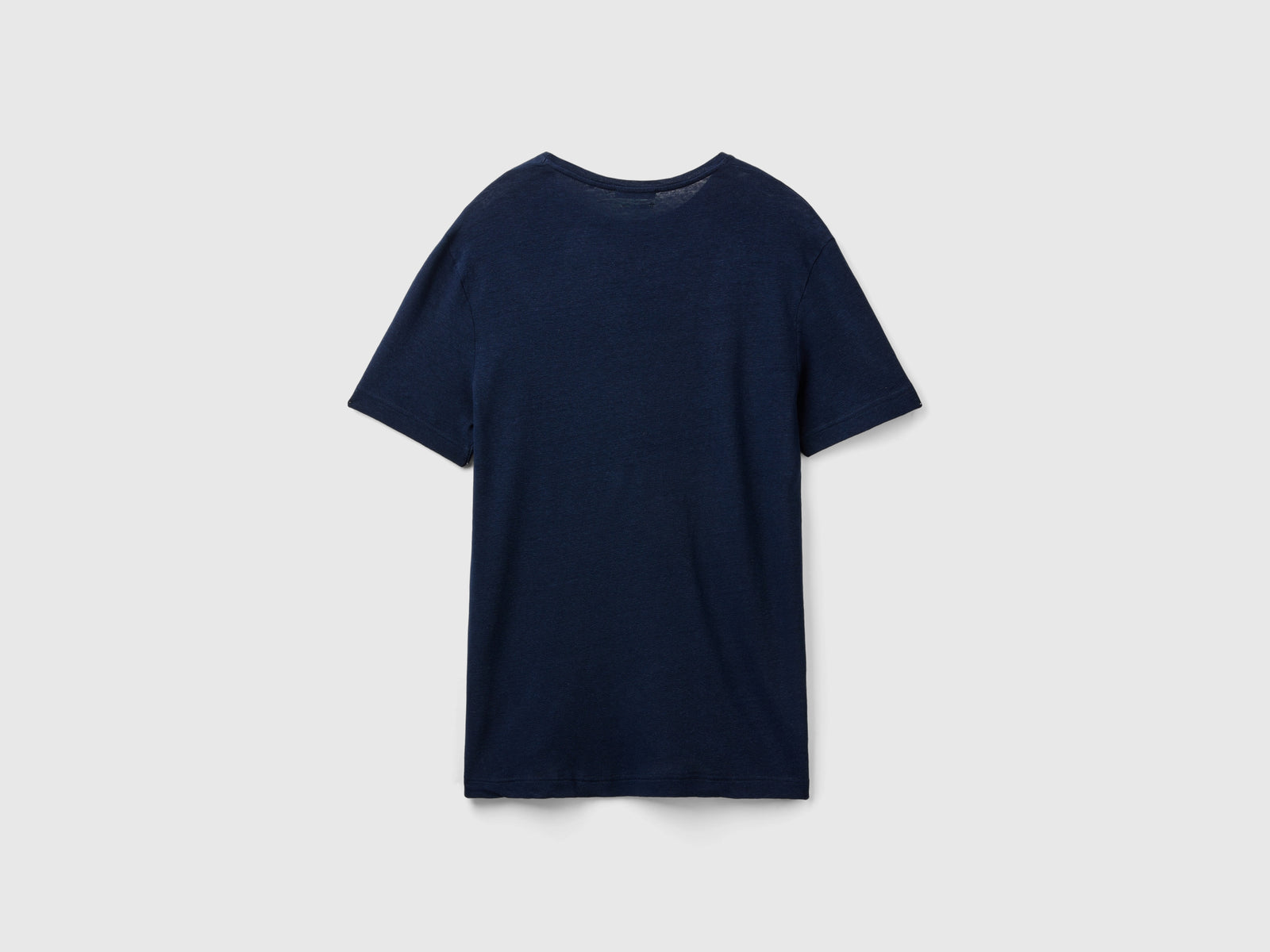 Maglietta in misto lino da uomo blu scuro 2 | Benetton Outlet