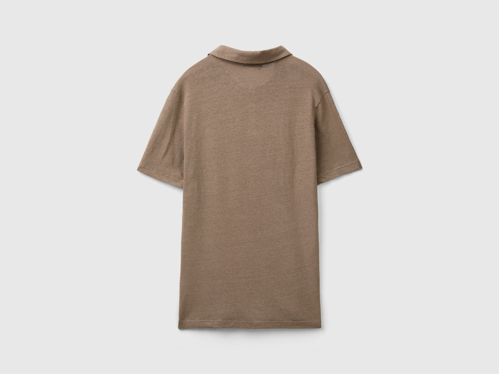 Polo in misto lino da uomo marrone 2 | Benetton Outlet