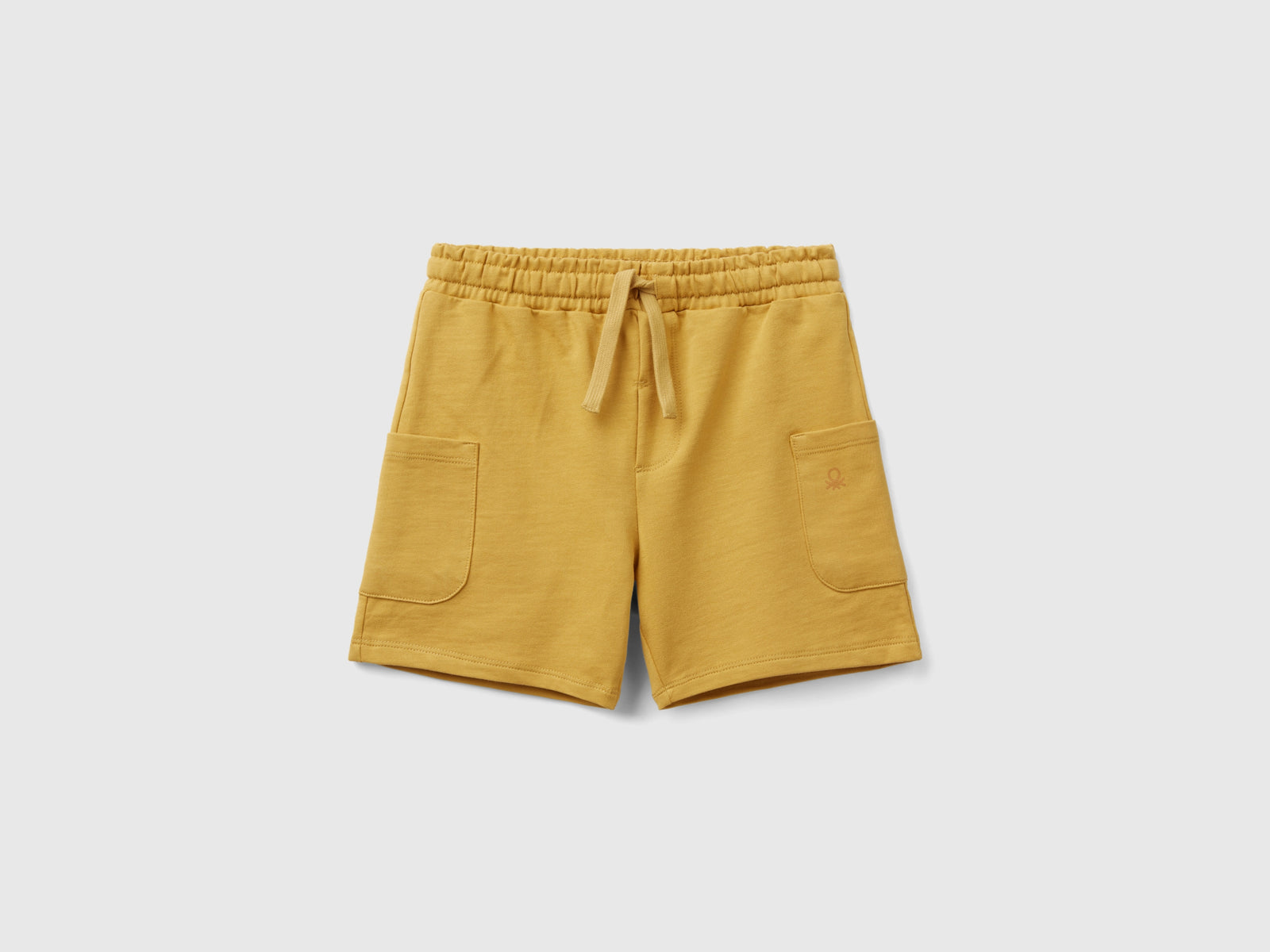 Shorts cargo in cotone da bimbo senape | Benetton Outlet