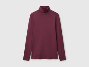 T-shirt a manica lunga con collo alto