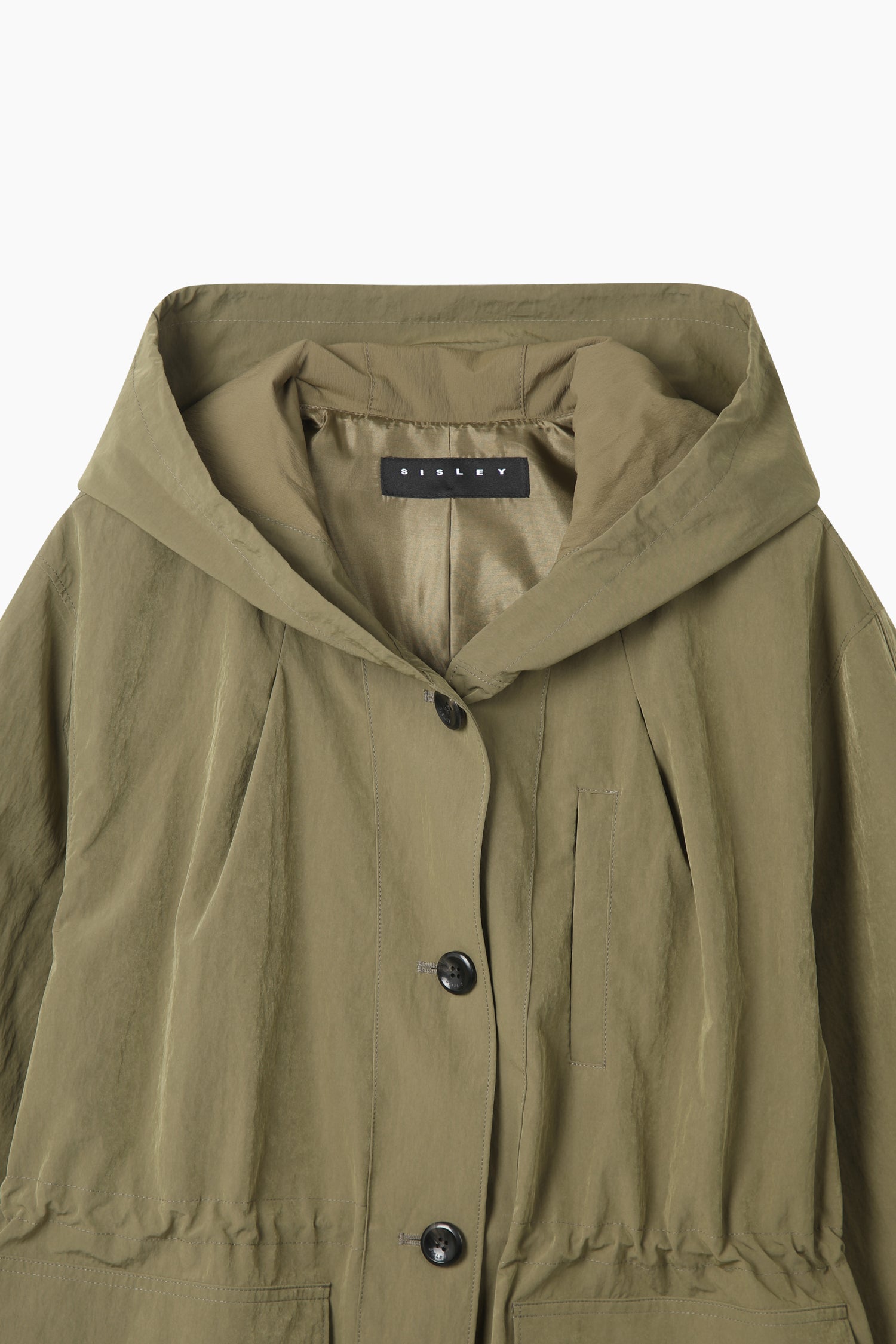 Parka con cappuccio da donna verde oliva 3 | Sisley Outlet