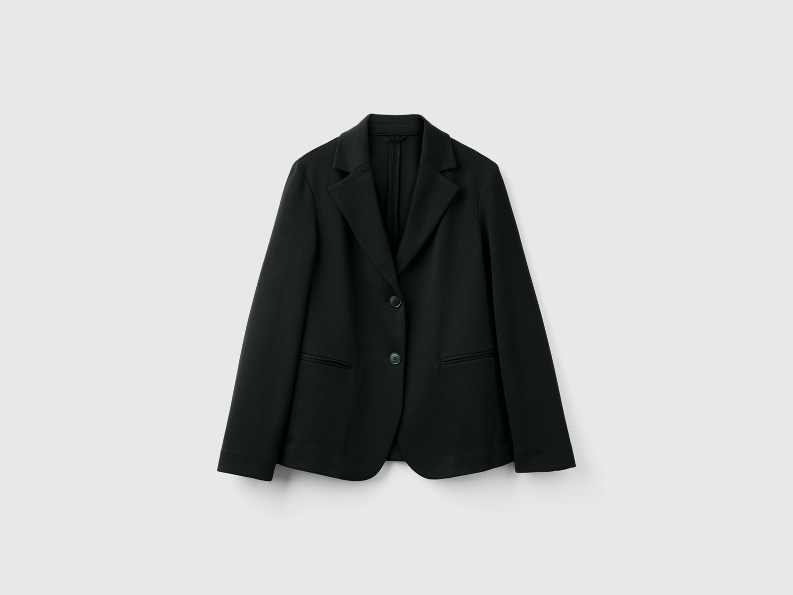 Blazer in misto cotone da donna nero | Benetton Outlet