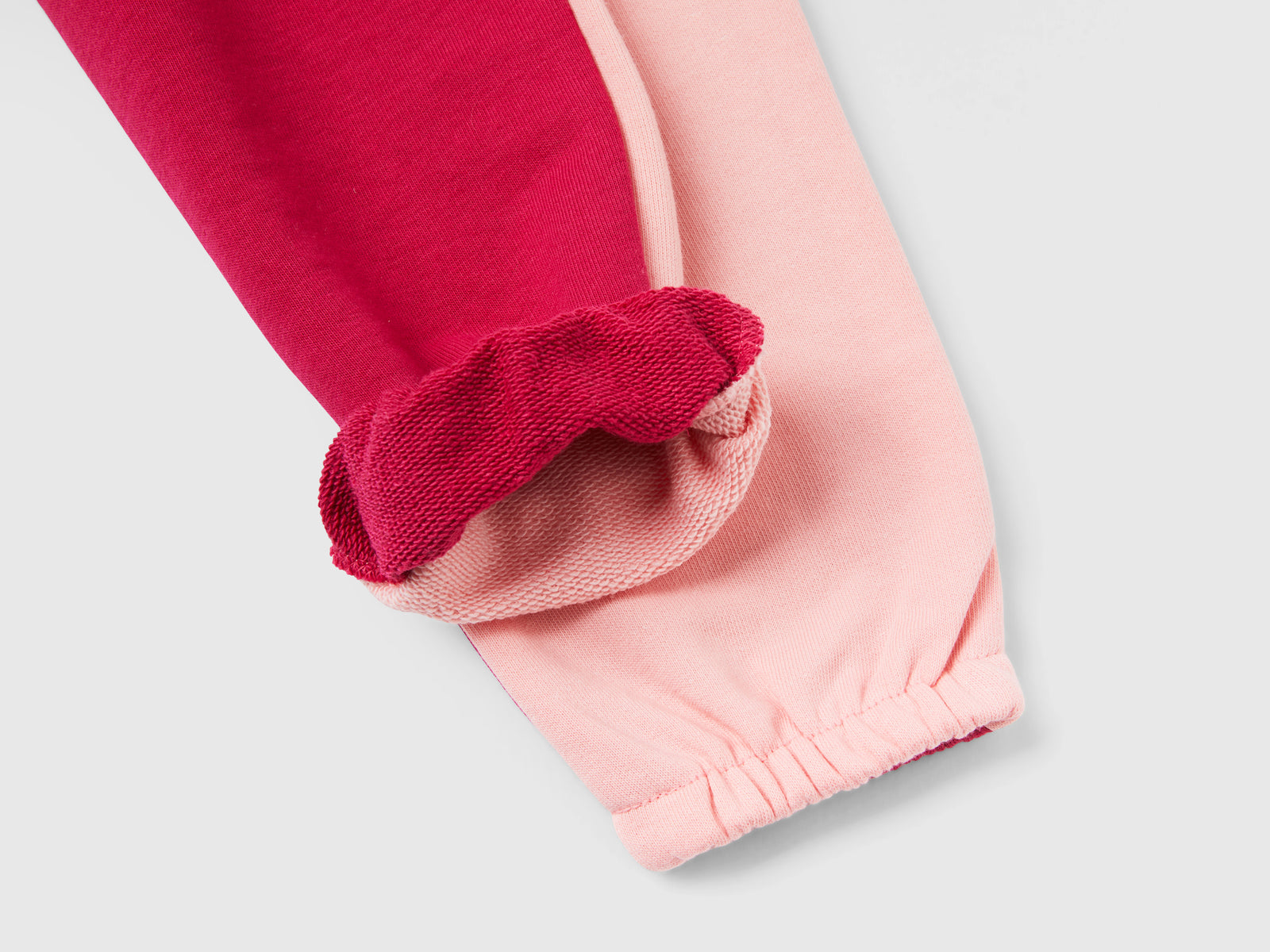 Joggers color block da bimba rosa 3 | Benetton Outlet