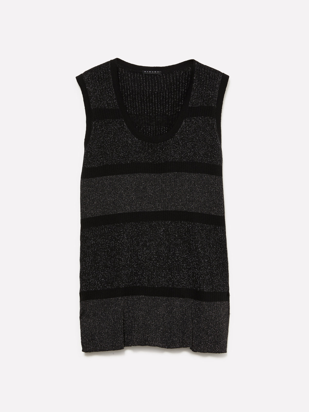 Maxi gilet color block con lurex