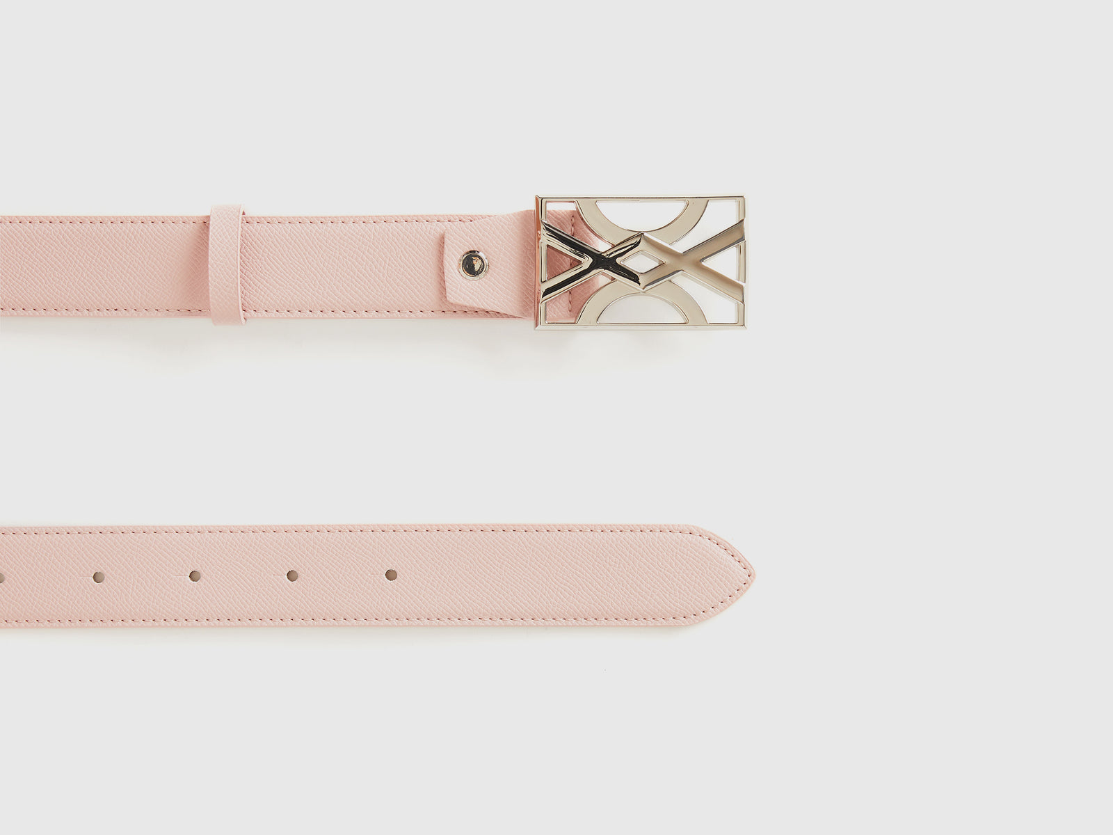 Cintura rosa cipria con fibbia logata da donna rosa tenue 2 | Benetton Outlet